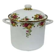 Royal Albert Old Country Roses 8 Quart Metal Stockpot & Lid