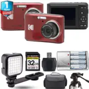 Kodak Pixpro FZ45 Camera (Red) + Extra Battery + LED +1 Yr Warranty