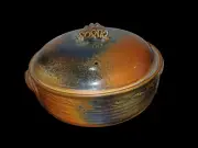 Vintage Eltham Studio Art Pottery Ceramic Casserole Lidded Dish Pot Signed