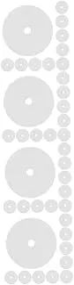 Cabilock 4sets Round Silicone Dehydrator Sheets Non-stick Reusable Mats for Food Dehydrator Perfect for Jerky Fruit 10pcs*4