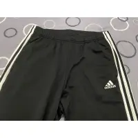 在飛比找蝦皮購物優惠-adidas 愛迪達 三線褲 運動 縮口褲  微刷毛 黑色長