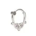 925 Sterling Silver Flower Septum Ring, Septum Hoop Fits Septum, Daith & Tragus