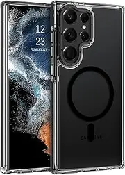 DUEDUE for Samsung Galaxy S22 Ultra /23 Ultra 6.8" Magnetic Case, Samsung S23 Ultra Case [Compatible with Magsafe], Heavyduty Shockproof Clear Back Case for Samsung S22 Ultra, Transparent