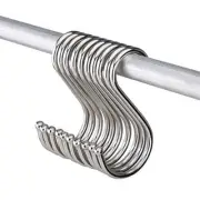 10PCS Stainless Steel S Hooks Kitchen Meat Pan Utensil Clothes Hanger Hanging UK