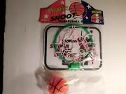 Vtg Toy Basketball Set w/backboard Ball & Net Set