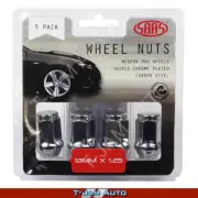 SAAS Wheel Nuts Flat 12x1.25 Chr 35mm 1x5PK for Honda City Civic Pre 1980