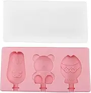 UTHCLO 1 Set 3pcs 3 Silica Gel Play Plastic Ice Cube Molds Fondant Molds