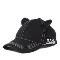 在飛比找HOTAI購優惠-【KARL LAGERFELD】 貓咪耳朵棒球帽-黑色
