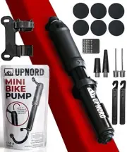 UpNord Portable Mini Bike Pump - Compatible with Presta & Schrader Valves - H...