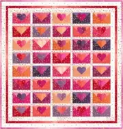 LOVE LETTERS Quilt Kit w/ Pattern by V and Co/Moda 54"x 57" I Heart Ombre Fabric