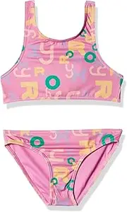 [Roxy] Girl's Funny Bambino Crop Top Bikini Set (Toddler/Little Kids/Big Kids)