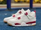 Sizes 8-13 Nike SB x Jordan Air Jordan 4 "College Red" men's white and red fashi