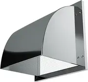 Wall-Mountable Square Vent, 304 Stainless Steel Exterior Wall Windscreen Kitchen Vent Hood Range Hood Air Outlet Exhaust Rain Cover (40x40cm/15.75x15.75in)