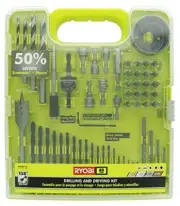 Ryobi A98601 60 Piece Black Oxide Drilling Driving Bit Wood Metal Plastic