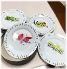 Set of 4 Muti Bar Ware PLATES Margarita Martini Mojito Cosmopolitan Round NIB