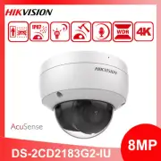 Hikvision 4K 8MP IP PoE Camera AcuSense Dome DS-2CD2183G2-IU Built-in Mic IP67