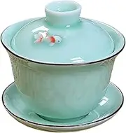 Gaiwan Traditional Tea Cup Comprised of Cup, Saucer and Lid Sancai wan Tea Set teapot Kungfu Tea Set (6)
