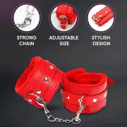 Red Faux Leather Hand Cuffs Red Hand Cuffs Red Cuffs Hand Cuffs Bracelet New