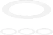 uxcell 4-Pack Goof Rings for 3 Inch Recessed Lights, 2.6" ID 3.8" OD Durable Steel Trim Ring Flush Mount Matte White Can Light Trim Ring Cover for Ceiling Can Downlights