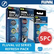 Fluval U2 Refresh Kit 3pk/5pc (includes BioMax, Carbon & Pad)