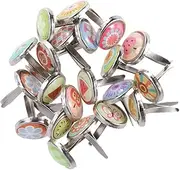 200pcs Epoxy Two-Legged Nails Mini Claw Brads Mini Brads DIY Accessories Craft Brads Decorative Nails DIY Brads Colorful Brads Colorful Alloy Nails Decorative Alloy Nails