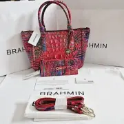 BRAHMIN RAINBOW FISH SMALL ASHLEE w/CREDIT CARD WALLET #HARD TO FIND #
