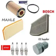Tune Up Kit Cabin Air Oil Filters Spark Plugs for Volkswagen Eos 2010 (for: Volkswagen)