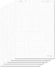 SIGEL MU165 Flipchart Pad for Meet Up and Artverum Boards, Squared, Perforation, 68 x 98 cm, 5 Pads of 20 Sheets