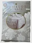 NEW WILTON COURT CAMELOT DAMASK TABLECLOTH 60" x 104" OVAL PLATINUM IRREGULAR