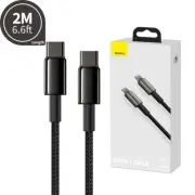 Baseus Tungsten Fast Charge Data Cable 100W Type-C iPhone 15 16 CarPlay Ant Auto