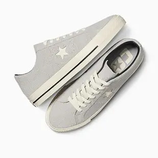 【CONVERSE】休閒鞋 男鞋 女鞋 帆布鞋 麂皮 ONE STAR PRO OX 白灰 A08128C