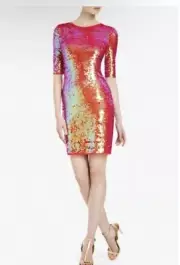 Nwt!!! BCBG Max Azria Marta sequin dress, azalea red, sz medium Beautiful