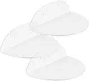 LIFKICH 3Pcs Acrylic Floating Shelves for Wall Small Shelf for Bedroom Decor Aesthetic for Security Cameras Monitors Speakers Home Storage