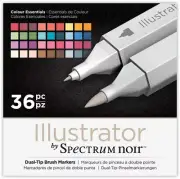 Spectrum Noir Illustrator 36pc Box - COLOUR ESSENTIALS by Crafter's Companion