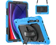 Samsung Galaxy Tab S9/S9 FE Case,Heavy Duty Shockproof Protective Case-Blue