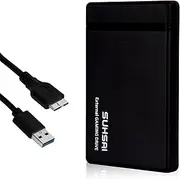 SUHSAI Portable External Hard Drive 1TB USB 3.0 Extended Data Storage Expansion Backup & Gaming Hard Drive Disk 2.5" HDD For PC Laptop Mac Smartphones PS3 PS4 PS5 Games Drive
