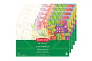 5 Pack Derwent Academy Artist Drawing Pad Paper Landscape A3 50 Sheet