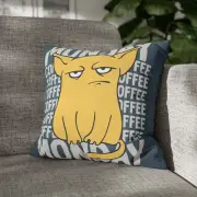 CUSHION COVER PILLOW CASE|CAT MONDAY COFFEE