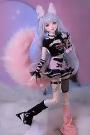 VLEYAN Hand-Painted BJD Doll 1/3: Fox Girl Style, 22 Inches(56cm), Girls' Holiday Gifts