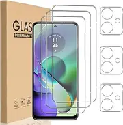 [3+3 Pack] Screen Protector + Camera Lens Protector for Moto G54, [Scratch Resistant] HD Clear Camera Tempered Glass for Motorola Moto G54
