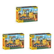 3x 48pc Mudpuppy Kids/Children Mini Jigsaw Puzzle Game Toy 20x14cm Bulldozer 4+