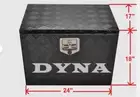 24"Wx 17"Dx 18"H Aluminum Pickup Truck Underbody Bed Tool Box with Keys-Black