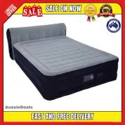 Backrest Air Bed with Built in Pump Queen Inflatable Portable Mattress Camping