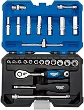 Draper 16443 1/4-Inch Square Drive Metric Socket 25 Piece Set