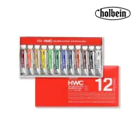 在飛比找momo購物網優惠-【HOLBEIN好賓】HWC專家級透明水彩12色(含插畫筆5