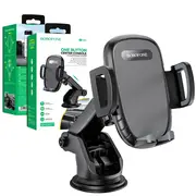 Borofone BH53 Windy Center Console Windshield / Dashboard Car Mount Mobile Phone Holder for 4.5 to 6.9 inch Mobile ( Black)