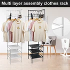Corner Hall Tree Freestanding Coat Rack with 3 Tier Shoes Rack Storage and tobxZ