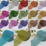 Mesh Wrap Roll Cake for Rhinestone Wedding Ribbon Favor Decor Party Supp