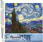 INSPIRATIONS PAINT BY NUMBER KIT .. VAN GOGH STARRY NIGHT