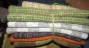 1 Yd total, Wool Fabric, Milled Dyed, Rug Hooking,Applique Mixed bundles